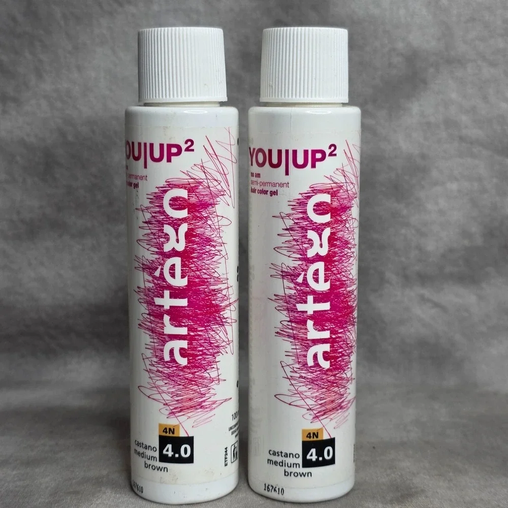 (X2) Artego You UP2 Semi-Permanent Hair Color Gel 4.0 Medium Brown 3.4 oz/100 ml